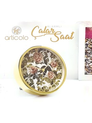 Çiçek Desenli Şık ve Zarif Duvar Saati, Modern ve Şık Tasarım, Dekoratif Kullanım Için Ideal