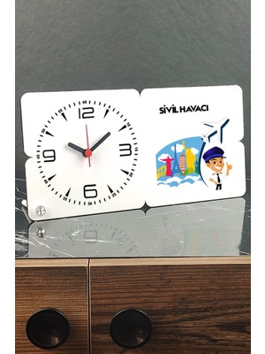 Ahşap Masa Saati, Şık ve Zarif Tasarım, Hediye Seçeneği