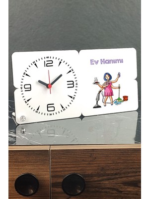 Şık Ahşap Masa Saati, Zarif ve Kullanışlı Hediye Seçeneği