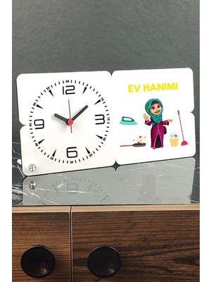 Şık Ahşap Masa Saati, Ev Dekorasyonu Için Zarif ve Doğal Tasarım