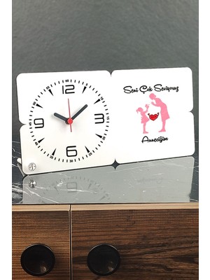 Ahşap Masa Saati, Sağlık Temalı Dekor, Estetik ve Şık Zaman Gösterge