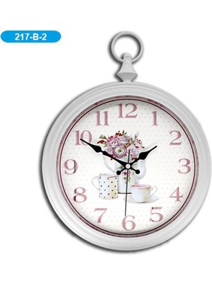 Pembe Çiçekli Şık Duvar Saati, Dekoratif ve Modern Tasarım, Ev ve Ofis Için Uygun