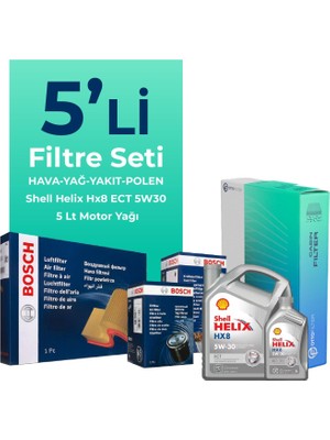 Bosch Hyundaı Accent Blue 1.6 Crdı Shell Motor Yağlı Bakım Seti (2011-2019) 5 Li