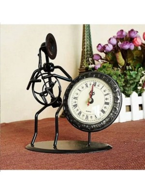 El Yapımı Metal Masa Saati, Modern ve Şık Tasarım, Ofis ve Ev Için Ideal