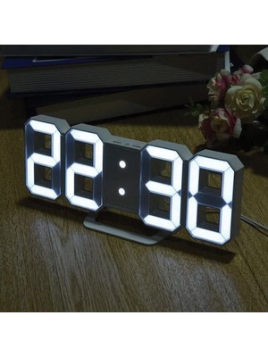 Beyaz Dijital Saat, Şık ve Fonksiyonel, Günlük Kullanım Için Ideal