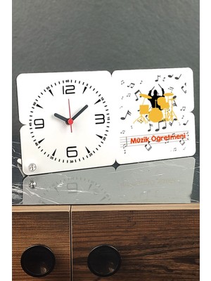 Ahşap Müzik Öğretmeni Masa Saati, Şık ve Kullanışlı Hediye Seçeneği