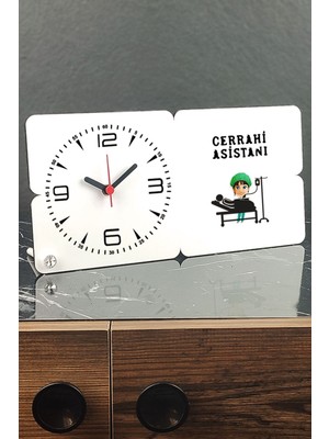 Şık Ahşap Masa Saati, Modern Tasarım, Hediye Seçeneği