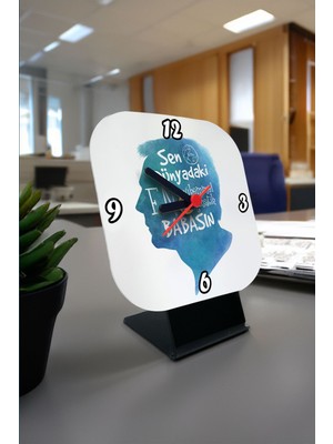 Baba Gününe Özel Şık Kare Masa Saati, Sevdiklerinize Güzel Bir Hediye