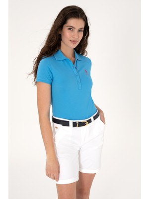 U.S. Polo Assn. Kadın Turkuaz Basic Tişört 50300896-VR093