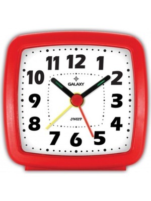 Kırmızı Alarmlı Masa Saati, Şık ve Fonksiyonel Tasarım