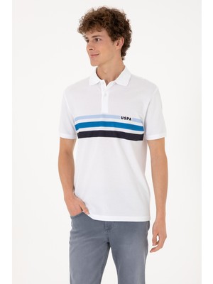 U.S. Polo Assn. Erkek Regular Fit Polo Yaka Beyaz Tişört 50306811-VR013