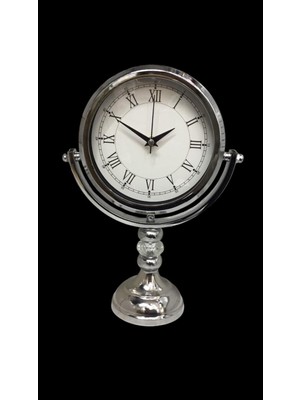 Şık Metalik Kristal Masa Saati, Modern ve Zarif Tasarım