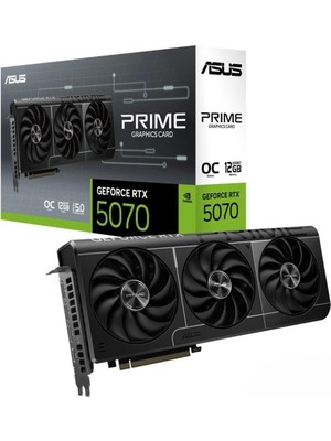 ASUS PRIME-RTX5070-O12G-NVIDIA-GEFORCE-RTX 5070-12GB GDDR7-192bit--OC-2xHDMI-3xDP-DLSS4 EKRAN KARTI