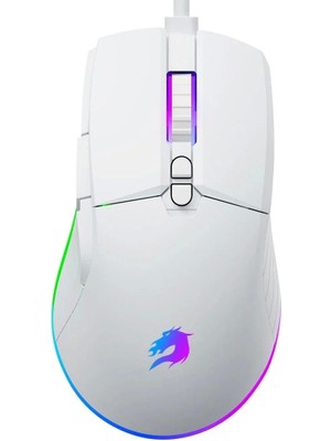 GameBooster M12 Vital 12800 DPI Beyaz RGB Gaming Mouse