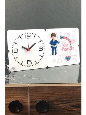 Ebe Hemşireye Özel Ahşap Masa Saati, Şık ve Anlamlı Hediye Alternatifi