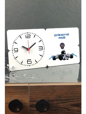 Ahşap Masa Saati, Şık ve Dayanıklı Tasarım, Beyaz Renk, Zarif ve Kullanışlı Aksesuar