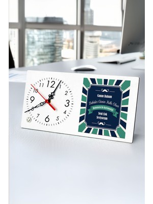 Beyaz Şık Masa Saati, Karizmatik Tasarım, Ideal Hediye Seçeneği