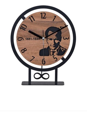 Renkli Metal Sarkaçlı 22X27 cm Dekoratif Masa Saati G-24