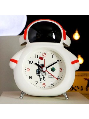 Işıklı ve Alarmlı Mini Masa Saati, 11X10, Sürpriz Hediye, Siyah Renk