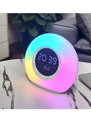 Akıllı Atmosfer Işığı ve Bluetooth Hoparlörlü Çok Fonksiyonlu Gece Lambası