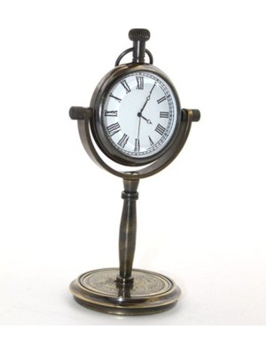 Lüks Pirinç Masa Saati, Ofis ve Ev Dekoru Için Şık ve Zarif Hediye Seçeneği