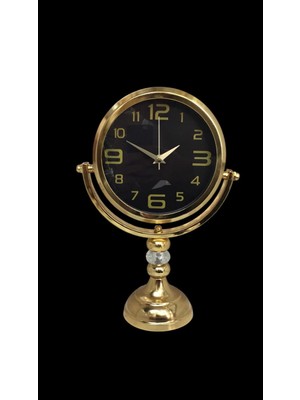 Şık Kristal Masa Saati, Modern ve Zarif Tasarım, Şeffaf ve Parlak Görünüm