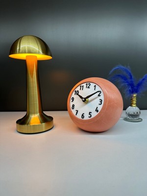 Şık Beton Masa Saati, Bubble Tasarım, Sessiz Mekanizma, Modern Dekorasyon Parçası