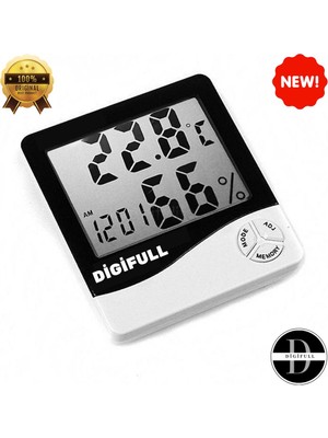 Dijital Termometre ve Nem Ölçer Masa Saati ile Alarm Özelliği