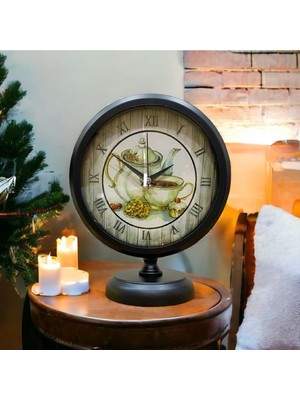 Şık Metal Ofis ve Salon Masa Saati 25X20 Cm, Zarif ve Fonksiyonel Tasarım