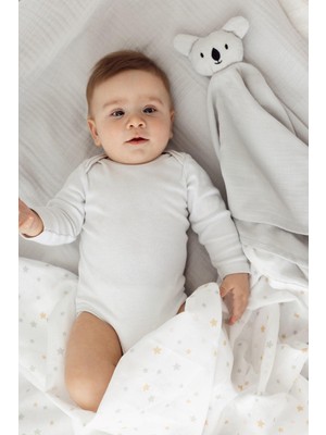 Irya İrya Joy Of Colors Organik Pamuk 4 Katlı Müslin Battaniye / Yatak Örtüsü Gri