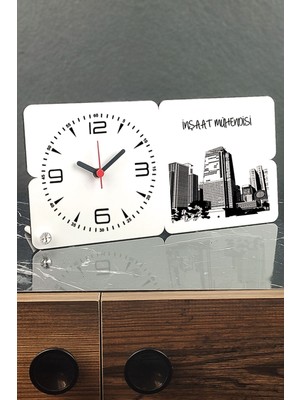 Ahşap Masa Saati, Inşaat Mühendisleri Için Şık ve Kullanışlı Hediye