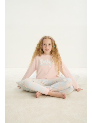 Kız Çocuk Uzun Kol Pembe Pijama Takım C2T5N7O8