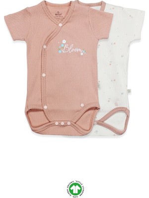 Bistyle Bloom Rose 2'li Yarım Kol Badi 17119 Ekru Gül Kurusu