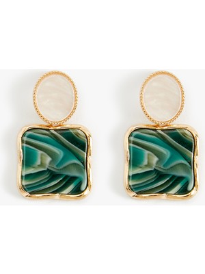 Koton Çok Renkli Sallantılı Geometrik Küpe