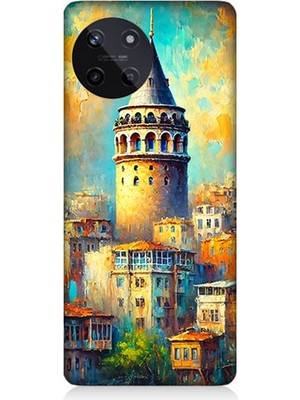 Realme 11 4g Uyumlu Galata’da Renkli Işıklar  Desenli Silikon Kılıf