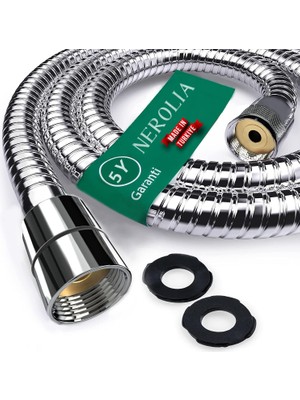 - Özefe 150 cm Banyo Spirali, Duş Hortumu (Paslanmaz Çelik)