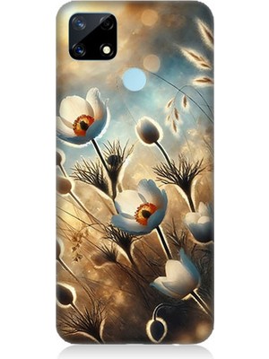 Realme C17 Uyumlu Pamuk Dalları Bahar Ruhu  Desenli Silikon Kılıf
