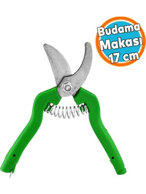Bağ Makası 17 cm Bahçe Bitki Çiçek Gül Ağaç Üzüm Filiz Çubuk Çıbık Dal Budama Kesme Bıçkı Makas