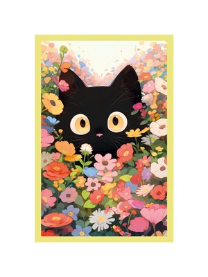 Sevimli Kedi Çizimli Hediye Not  Kartı & Dekoratif Kartpostal – Eğlenceli ve Şık Tasarım | 10x15 cm