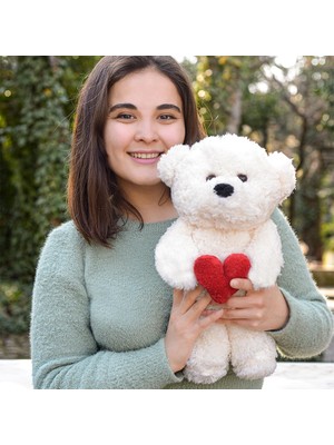 Oyuncak Ayakta Kalpli Ayıcık,pelüş Ayıcık,ofis Hediye,mutlu Ayıcık,aşık Ayıcık,doldurulabilir Pelüş Ayıcık (Krem)