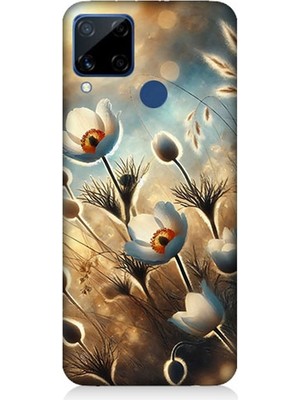 Realme C15 Uyumlu Pamuk Dalları Bahar Ruhu  Desenli Silikon Kılıf