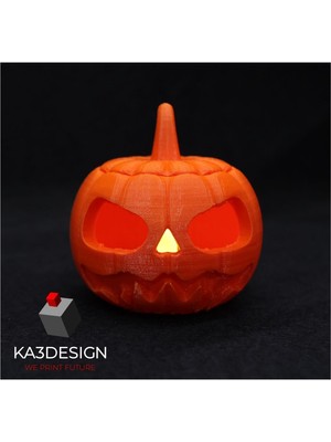 Halloween Balkabağı Tasarımlı Pilli Gece Lambası