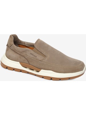 Greyder Erkek Vizon Hakiki Deri Sneaker Ayakkabı 4Y1UA17361