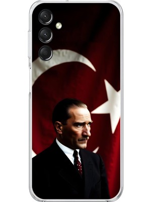 Dali Design Samsung Galaxy A14 Uyumlu Şeffaf Kılıf Atatürk 4 Tasarımlı
