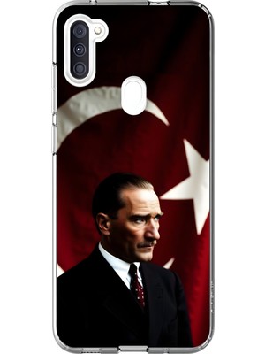 Dali Design Samsung Galaxy A11 Uyumlu Şeffaf Kılıf Atatürk 4 Tasarımlı