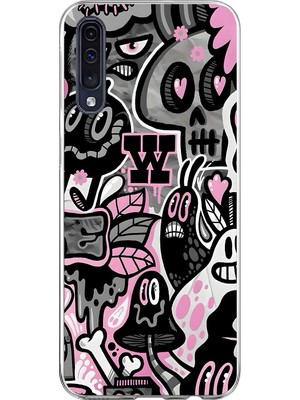 Dali Design Samsung Galaxy A70 Uyumlu Şeffaf Kılıf Graffiti 10 Tasarımlı
