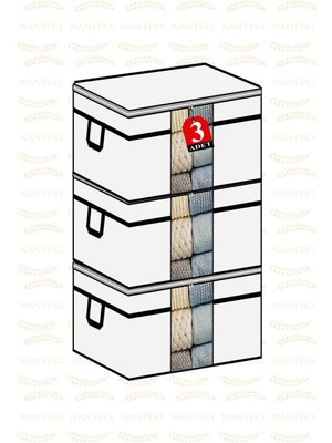 About The Perfect 3 Adet Beyaz Pencereli Yastık-Yorgan Hurcu, 75X40X40 Cm, Şık ve Kullanışlı Set