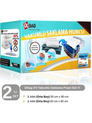 About The Perfect 2'li Vakumlu Hurç Seti, Elbise ve Kaban Saklama Için, 55X90 ve 60X80 cm