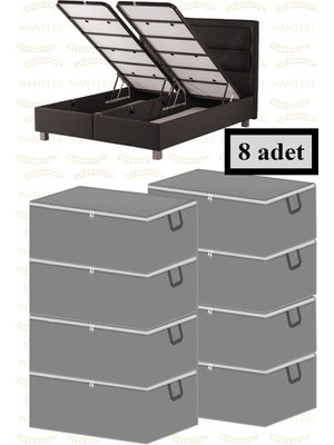 About The Perfect 8 Adet Düz Baza Altı Çekyat Tipi Hurç 60X40X22 Antrasit Renkli