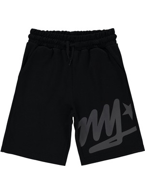 Civil Boys Erkek Çocuk Oversize Kapri 6-9 Yaş Siyah